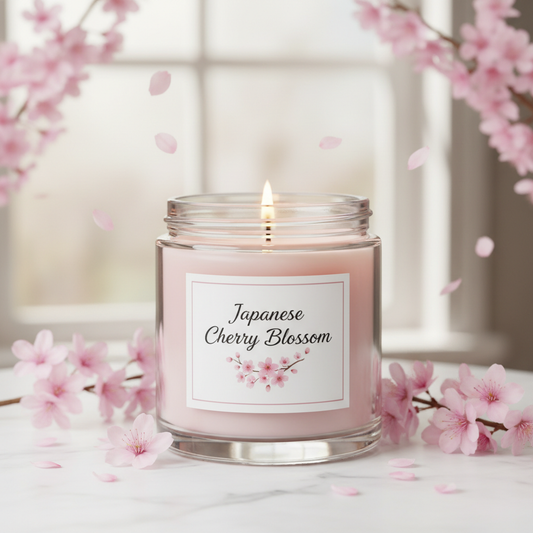 Japanese Cherry Blossom candle lifestyle