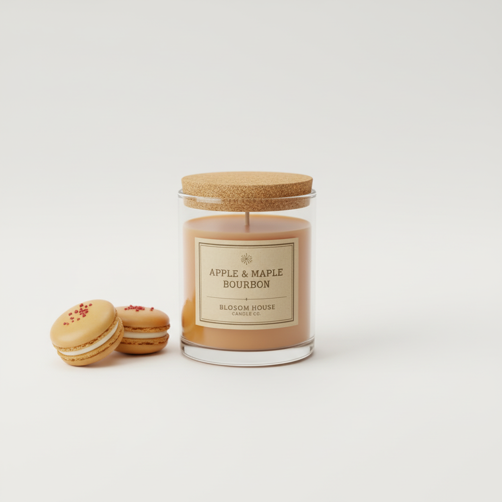 Apple & Maple Bourbon Candle with Macaron Melts